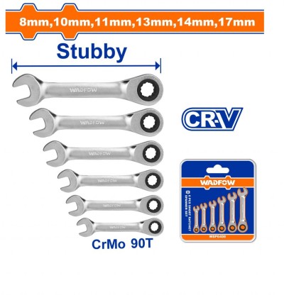WADFOW CONJUNTO DE CHAVE DE CATRACA   6PCS  WSP6406  Total Herramientas Oficial