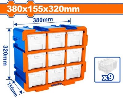 WDAFOW ORGANIZADOR MODULAR TRANSPARENTE WTB8331 Total Herramientas Oficial