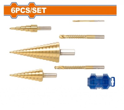 WADFOW BROCAS ETAPAS E SERRAS 6PCS  WJD3406 Total Herramientas Oficial