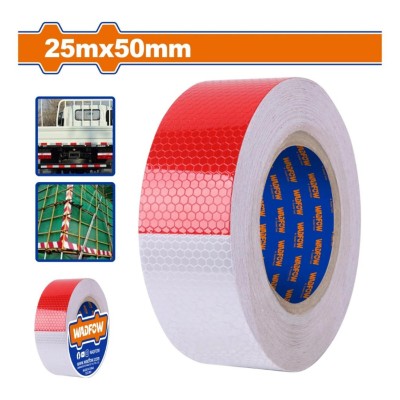WADFOW FITA REFLETIVA TRÂNSITO VERMELHA E BRANCA 25MX50MM WPN5H50 Total Herramientas Oficial
