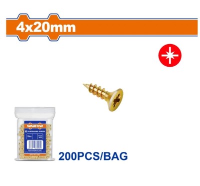 WADFOW PARAFUSOS PARA AGLOMERADO POZIDRIVE 4X20MM  200PCS  WXS5921  Total Herramientas Oficial