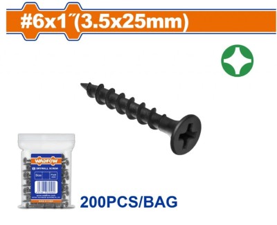 WADFOW PARAFUSO DE GESSO  3.5X25MM  200PCS  WXS1912  Total Herramientas Oficial
