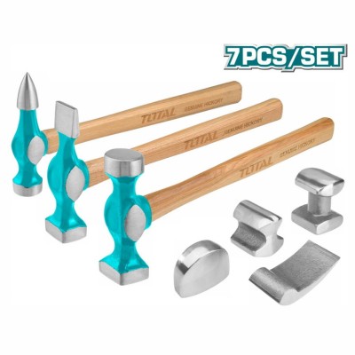 TOTAL MARTELO DE CARROÇARIA  7PCS    TBAFO712 Total Herramientas Oficial
