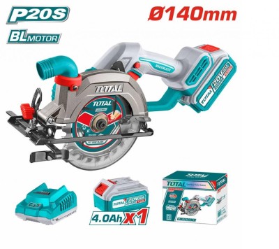 TOTAL  SERRA CIRCULAR 20V TSLI14021 MOTOR BRUSHLESS Total Herramientas Oficial
