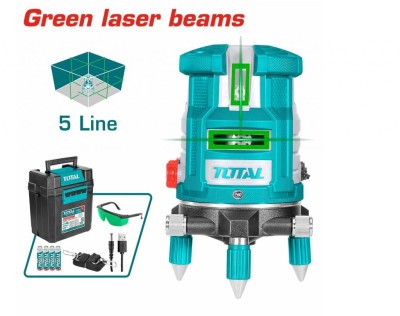 TOTAL NÍVEL LASER COM 5 LINHAS 30M VERDE TLL305205 Total Herramientas Oficial