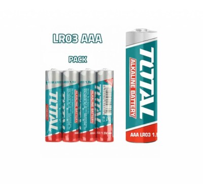 TOTAL PILHAS ALCALINAS 1.5V AAA 4PCS THAB3A01 Total Herramientas Oficial
