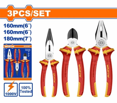 WADFOW KIT DE ALICATE ISOLADO 3PCS  WPS0633  Total Herramientas Oficial