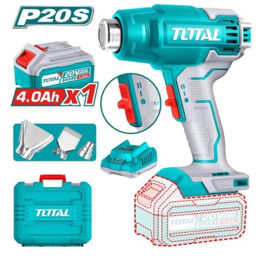 TOTAL PISTOLA DE CALOR 20V 550°C TBLI20025 Total Herramientas Oficial