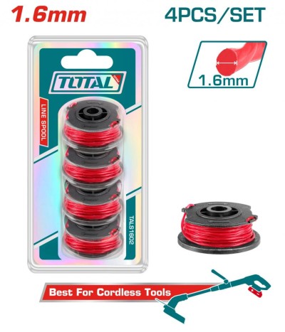 TOTAL LINHA DE CORTE 1.6MM  4PCS  TALS1602 Total Herramientas Oficial