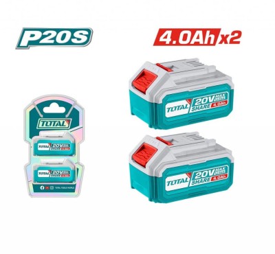 TOTAL BATERIA 20V 2PCS 4.0AH TOSLI240312 Total Herramientas Oficial