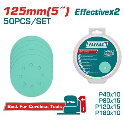 TOTAL FOLHA DE LIXA PARA LIXADEIRA EXCÊNTRICA 125MM  TAC125050 Total Herramientas Oficial