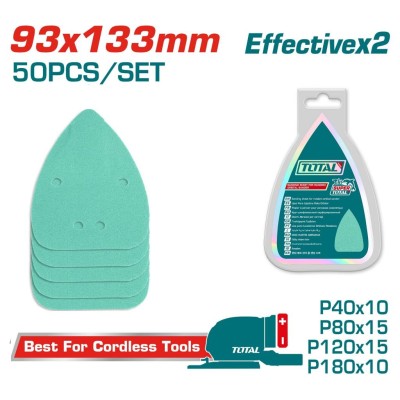 TOTAL CONJUNTO DE LÂMINAS DE LIXA 93X133MM TAC931331 Total Herramientas Oficial