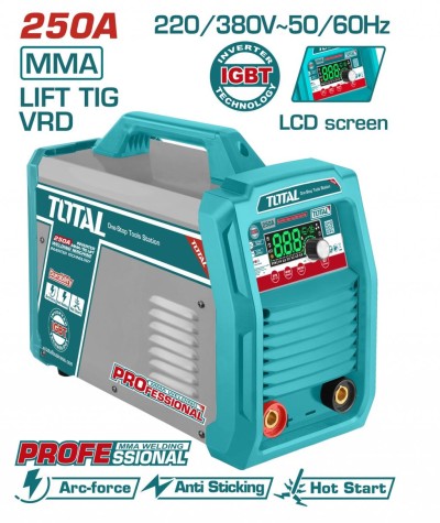 TOTAL MÁQUINA DE SOLDA INDUSTRIAL 250A TW225079 Total Herramientas Oficial
