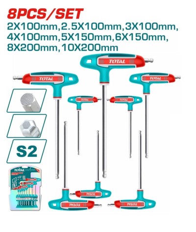 TOTAL CONJUNTO DE CHAVE TORX 8 PCS  THHW80826 Total Herramientas Oficial