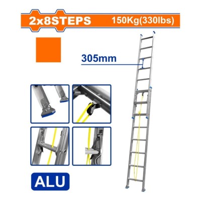 WADFOW ESCADA EXTENSÍVEL 2X8 WLD8H16 Total Herramientas Oficial