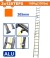 WADFOW  ESCADA EXTENSIVEL 2 SEÇÕES DE ALUMÍNIO  WLD8H24 Total Herramientas Oficial