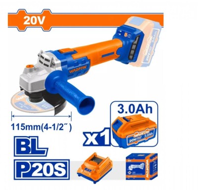 WADFOW  ESMIRILHADEIRA ANGULAR  20V  WLAPM21 1BT 3AH  MOTOR SEM ESCOVAS Total Herramientas Oficial