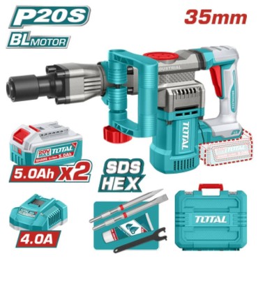 TOTAL MARTELO PERFORADOR 20V35MM  TDBLI203582 Total Herramientas Oficial