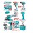 TOTAL KIT KIT DE COMBINAÇÃO INDUSTRIAL SEM FIO 5PCS UTCKLI2058 Total Herramientas Oficial