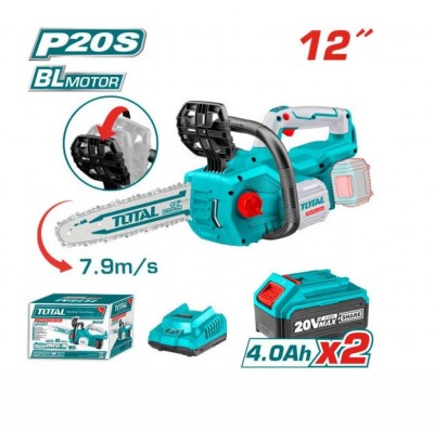 TOTAL MOTOSERRA 20V MOTOR SEM ESCOVAS 12 TGSLI201286 Total Herramientas Oficial
