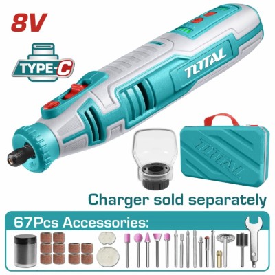 TOTAL RETIFICADOR 8V 67PCS  TMGLI0801  Total Herramientas Oficial