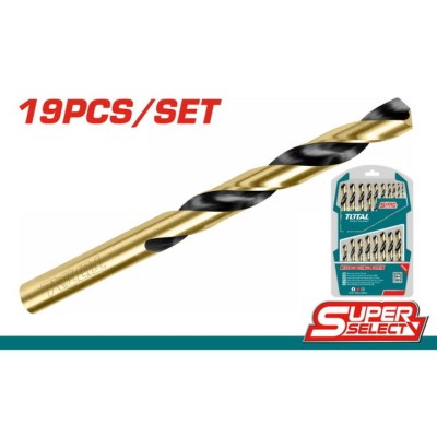TOTAL BROCAS HELICOIDAIS 19 PCS  TAKSDB9195 Total Herramientas Oficial