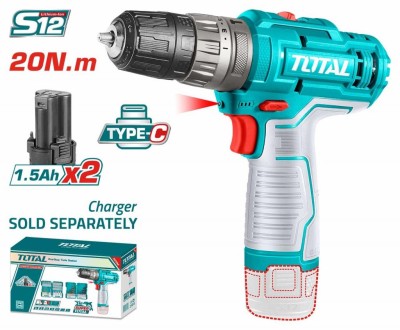 TOTAL FURADEIRA 12V+ BROCAS TOSLI240467 Total Herramientas Oficial