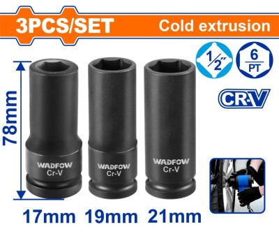 WADFOW KIT DE SOCKET  1/2  3PCS  WMS2403 Total Herramientas Oficial