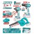 TOTAL COMBO 3PCS 20V FURADEIRA + PARAFUSADEIRA + SOPRADOR  TOSLI250883 Total Herramientas Oficial