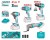 TOTAL COMBO SEM FIO  4PCS  20V TOSLI240969 Total Herramientas Oficial