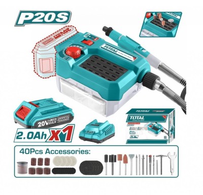TOTAL RETIFICADOR 20V TMGLI20011  1BATERIA  Total Herramientas Oficial