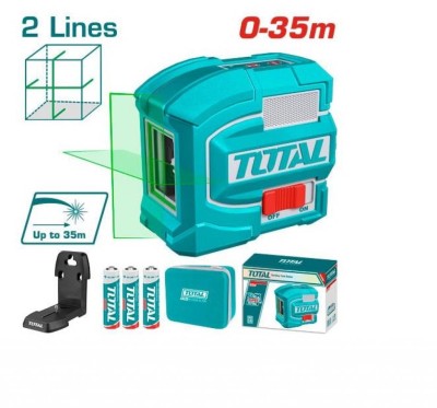 TOTAL NÍVEL DE LASER DE 2 LINHAS  TLL156601 35M VERDE Total Herramientas Oficial