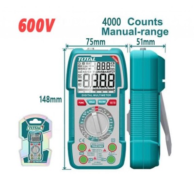 TOTAL MULTITESTER DIGITAL 600V  TMT536002 Total Herramientas Oficial