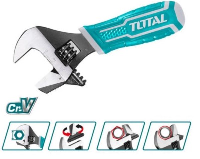 TOTAL CHAVE AJUSTÁVEL E PARA TUBO 2 EM 1 THT10210G Total Herramientas Oficial