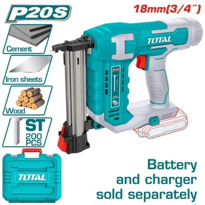 TOTAL PISTOLA DE PREGOS DE CONCRETO TCSTLI3805  20V 18/SB Total Herramientas Oficial