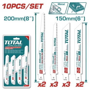 TOTAL LAMINA SERRA SABRE TRSB1001  10PCS Total Herramientas Oficial