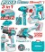 TOTAL COMBO 3PCS 20V  TOSLI241198  Total Herramientas Oficial