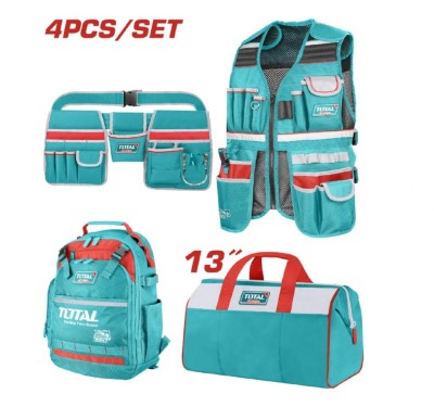 TOTAL COMBO 4PCS TOS230908  MOCHILA, SACO Total Herramientas Oficial