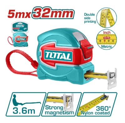 TOTAL TRENA DE AÇO 5M X32MM   TMT80532 Total Herramientas Oficial
