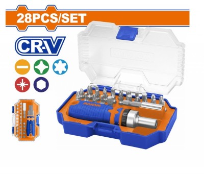 WADFOW CONJUNTO DE PONTA PARA CHAVE DE FENDA  WSS8B28 28PCS Total Herramientas Oficial