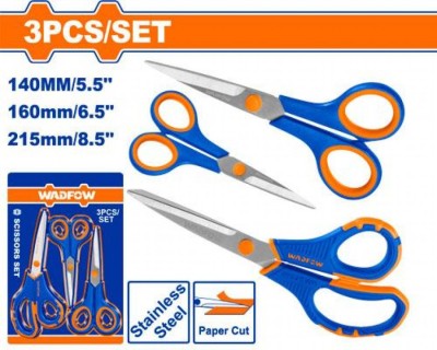 WADFOW CONJUNTO DE TESOURAS  WSX4633 (3PCS) Total Herramientas Oficial