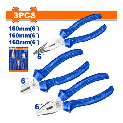 WADFOW CONJUNTO DE ALICATES  WPS0623  3PCS Total Herramientas Oficial