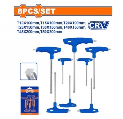 WADFOW CONJUNTO DE CHAVE TORX COM CABO EM T WHK3481 8PCS Total Herramientas Oficial