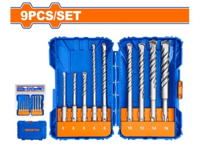 WADFOW CONJUNTO DE BROCAS PARA FURADEIRA SDS PLUS 9PCS  WHD6509 Total Herramientas Oficial