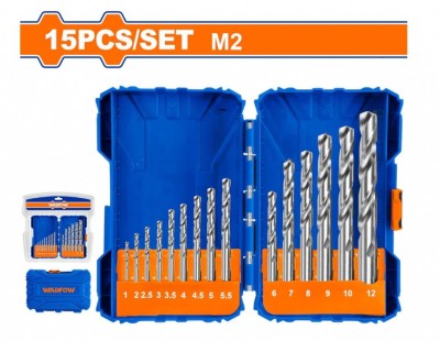 WADFOW CONJUNTO DE BROCAS HSS M2 15PCS  WTD6525 Total Herramientas Oficial