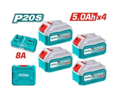 TOTAL KIT BATERIAS E CARREGADOR 20V TFBCLI20285 Total Herramientas Oficial