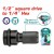TOTAL ADAPTADOR 1/2 QUADRADO 1/4 HEX 50MM  TAC60501 Total Herramientas Oficial