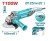 TOTAL ESMIRILHADEIRA ANGULAR  TG110125565  1100W Total Herramientas Oficial