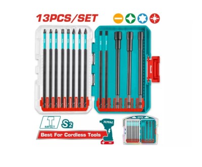 TOTAL CONJUNTO DE 13PCS  BROCAS DE IMPACTO  TACSDL01306 Total Herramientas Oficial
