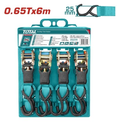 TOTAL CATRACA 4PCS  6M X 25MM  THTRS065606  Total Herramientas Oficial